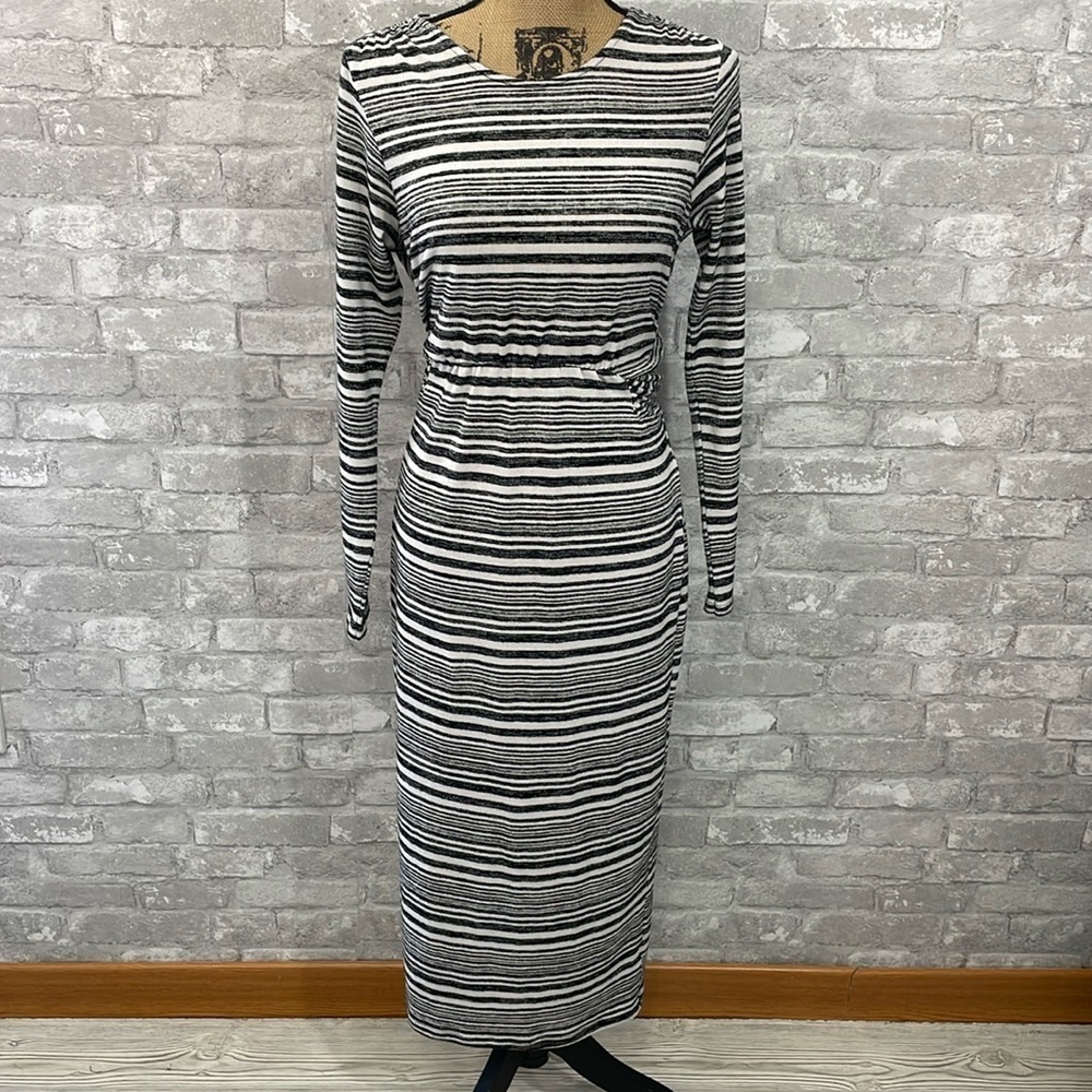 ASOS Striped Open Back MIDI Dress